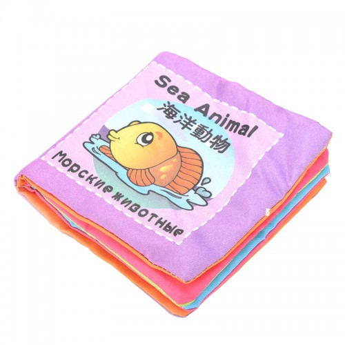 BOOK TOYS - 8 Pages 0-3y Early Development Education Sea Animal